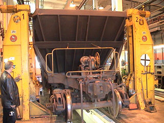LKAB railway waggon where StBK has assessed the fatigue strength of the welded steel structure for LKAB